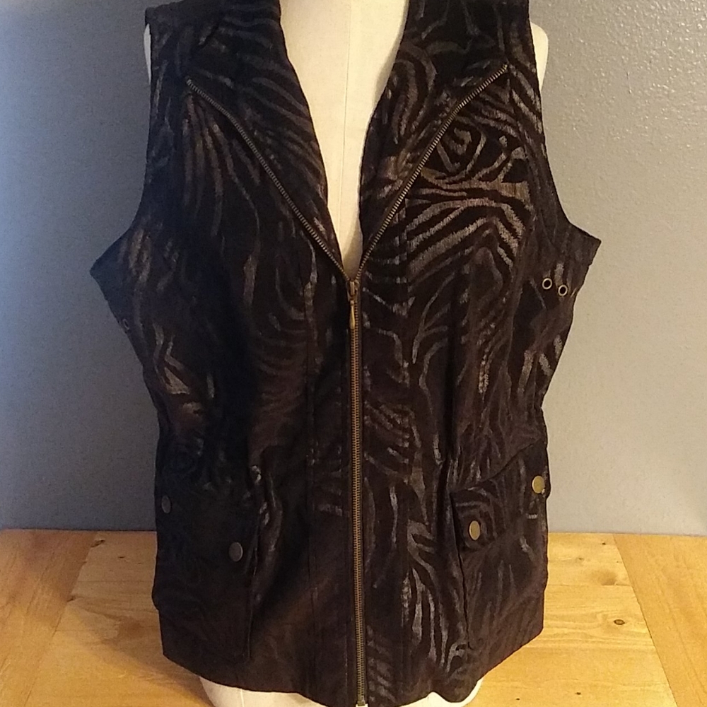 Toni Morgan Zebra Cord Vest